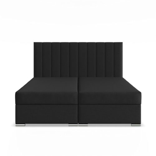 Agen ágy, szövet, 180 x 200, ágyneműtartóval, fekete