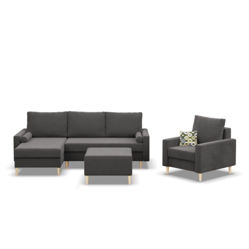 Etna fotel, bársony, bonell töltet, bézs