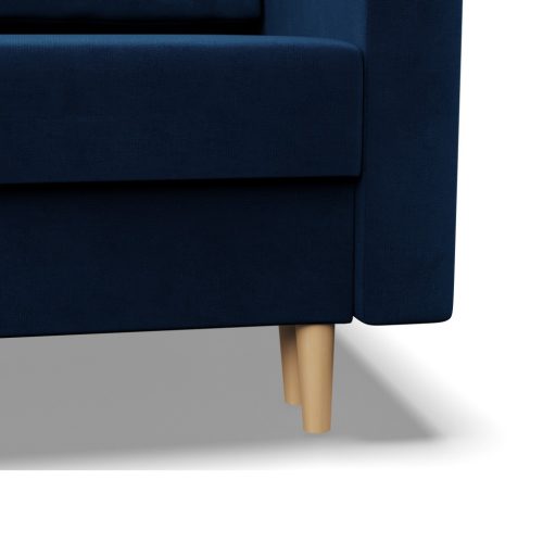 Etna kanapé, bársony, bonell töltet, kék