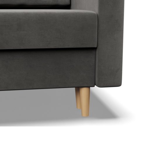 Etna kanapé, bársony, bonell töltet, világosszürke