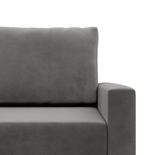 Etna kanapé, bársony, bonell töltet, világosszürke