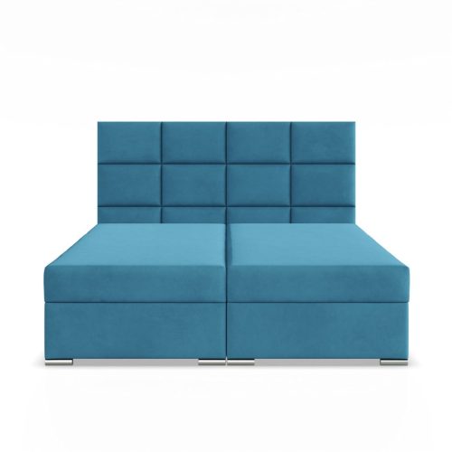 Calvi ágy, bársony, 160 x 200, ágyneműtartóval, zöld