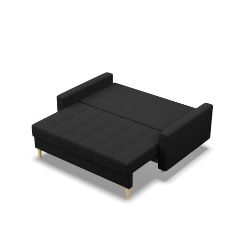 Oslo kanapé, fonott, hab töltet, fekete