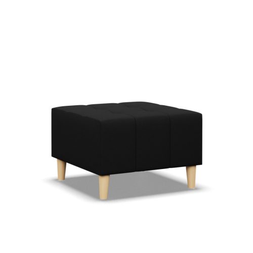 Oslo puff, fonott, 70x70, fekete