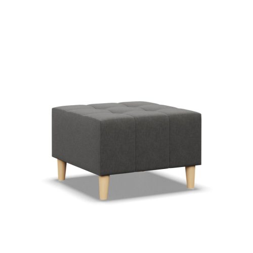 Oslo puff, fonott, 70x70, szürke