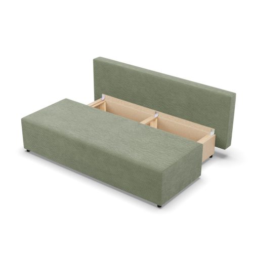 Nobu kanapé, kordbársony, zöld