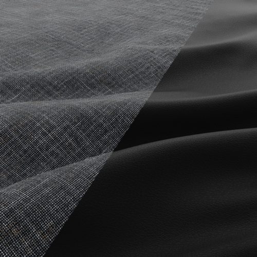 Tokio puff, fonott + műbőr,  szürke - fekete 