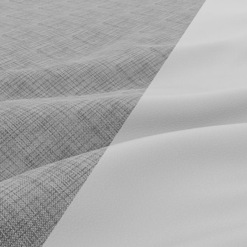 Tokio puff, fonott + műbőr,  szürke - fehér