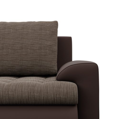 Tokio U sarokkanapé, 3 ágyneműtartóval, fonott + műbőr, baloldali, barna