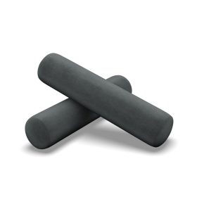Görgős párna, 2 db, hab töltet, bársony, szürke