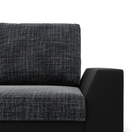 Paul kanapé, fonott + műbőr,  szürke - fekete 