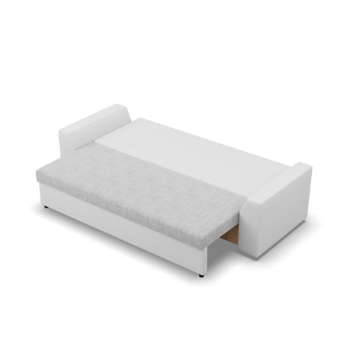 Paul kanapé, fonott + műbőr,  szürke - fehér