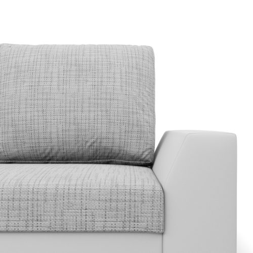 Paul kanapé, fonott + műbőr,  szürke - fehér