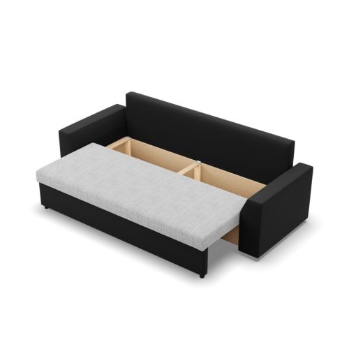 Paul kanapé, fonott + műbőr,  szürke - fekete