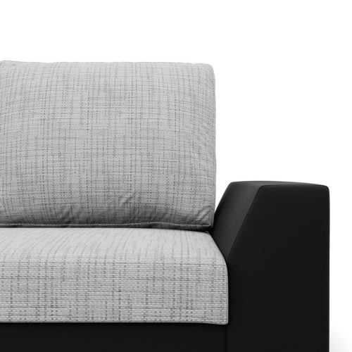 Paul kanapé, fonott + műbőr,  szürke - fekete