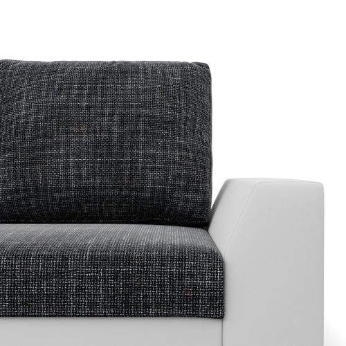 Paul kanapé, fonott + műbőr, sötétszürke - fehér