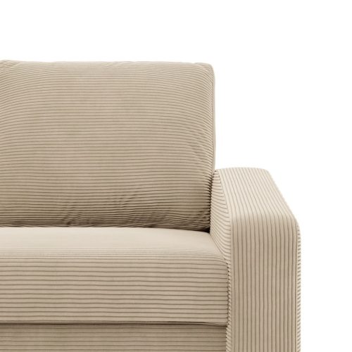 Zeus kanapé, kordbársony, hab töltet, döntött kartámasz, bézs