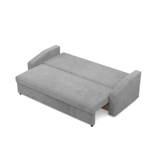 Zeus kanapéágy, kordbársony, bonell töltet, döntött kartámasz, szürke