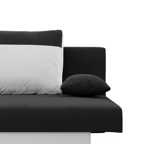 Sony kanapé, szövet anyag, bonell töltet, fekete - fehér