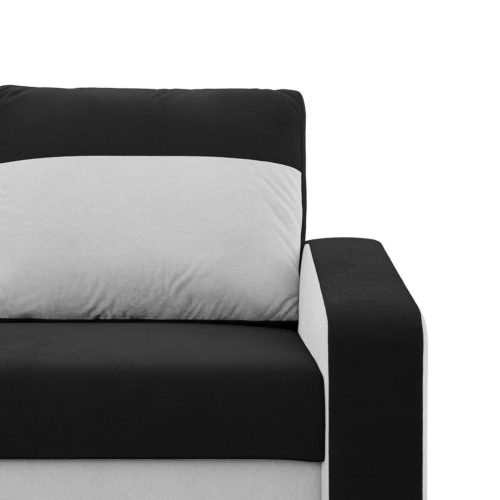 Hewlet fotel, szövet anyag, bonell töltet, fekete - fehér