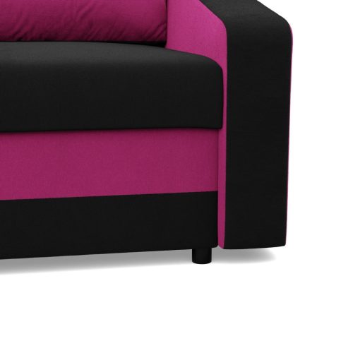 Hewlet fotel, szövet anyag, bonell töltet, fekete - rózsaszín