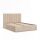 Polla kétszemélyes ágykeret (matrac nélkül), ágyneműtartóval, bársony, 160 x 200, bézs
