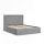 Vasto kétszemélyes ágykeret (matrac nélkül), ágyneműtartóval, bársony, 180 x 200, szürke