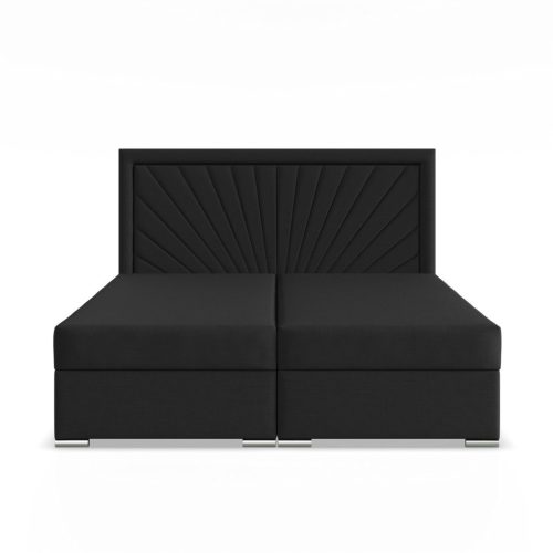 Vicenza ágy, szövet, 180 x 200, ágyneműtartóval, fekete