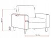 Antelao fotel, PRO szövet, bonell rugóval, szín -  barna