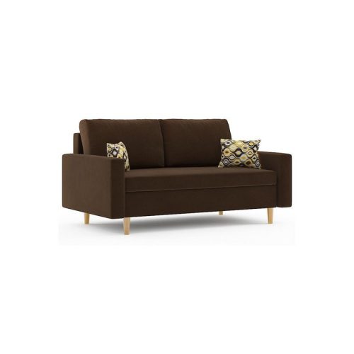 ETNA kinyitható kanapé, normál szövet, hab töltőanyag, szín - barna
