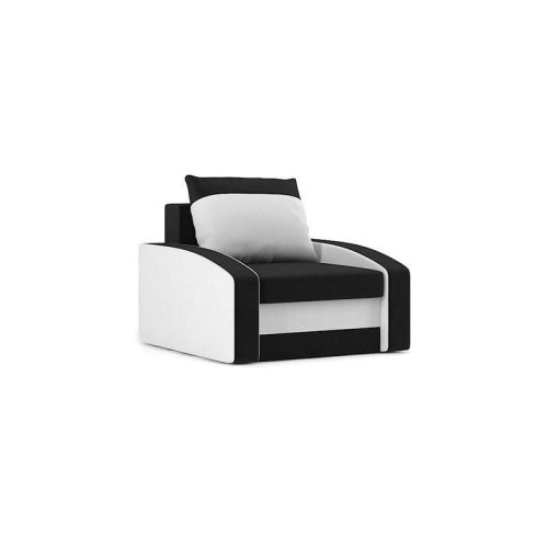 Monviso fotel, normál szövet, hab töltőanyag, szín - fekete / fehér