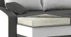 Monviso kanapéágy 2 db puffal, normál szövet, hab töltőanyag, bal oldali puff tároló, fekete / fehér