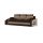 Monviso kanapéágy polccal és 2 db puffal, normál szövet, hab töltőanyag, jobb oldali polc, bal oldali puff tároló, barna / cappuccino