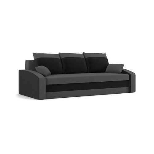 HEWLET kanapéágy, normál szövet, hab töltőanyag, szín - szürke / fekete