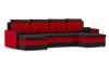 Pollino III kinyitható sarokkanapé, U alakú, PRO szövet, bonell rugóval, szín - fekete / piros