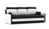 MILTON kanapéágy, normál szövet, hab töltőanyag, szín - fekete / fehér