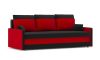 Pollino kanapéágy, PRO szövet, bonell rugóval, szín - fekete / piros