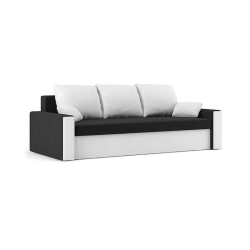 PANAMA kanapéágy, normál szövet, hab töltőanyag, szín - fekete / fehér