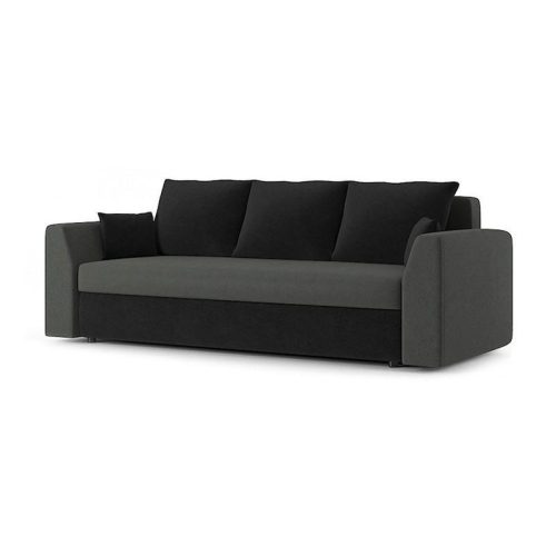 Numbur kanapéágy,  PRO szövet, bonell rugóval, szín - szürke / fekete