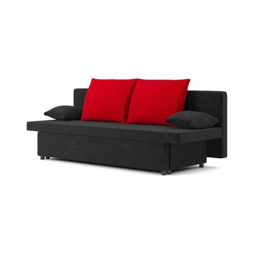 Aneto 2 kanapéágy, PRO szövet, bonell rugóval, szín - fekete / piros