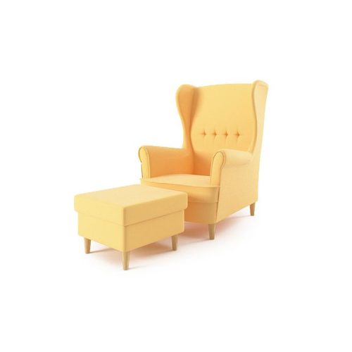 Eiger fotel, lábtartóval, szín - sárga