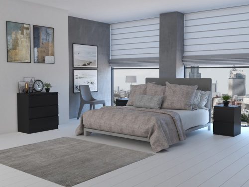 M2 éjjeliszekrény, fekete