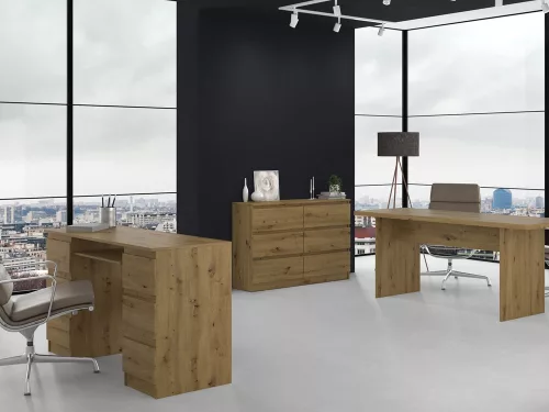 M6 120 fiókos szekrény, tölgy