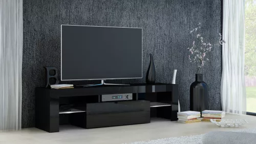 RTV DEKO140 TV állvány, fényes fekete