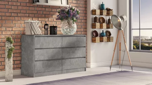 K140 2X3 komód, beton