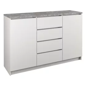 2D4S B22 komód, fehér/beton,