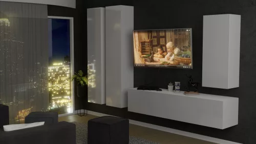 Vida 3 TV állvány, fényes fehér