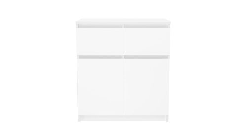Malaga 2D2S fiókos szekrény, matt fehér 