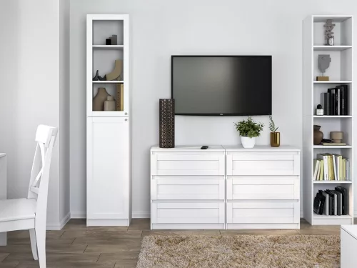 MIX IGA 120 tolóajtós gardróbszekrény, 1 tükörrel, 61x120x200 cm, antracit-tölgy