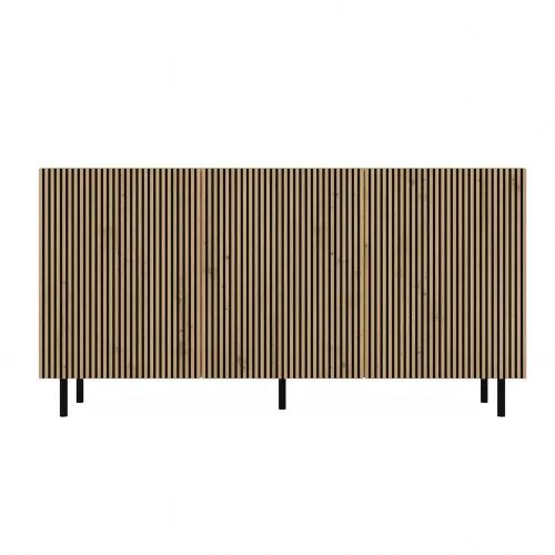 Kama 3 komód, 150x78x40 cm, tölgy (egyenes mintázat)